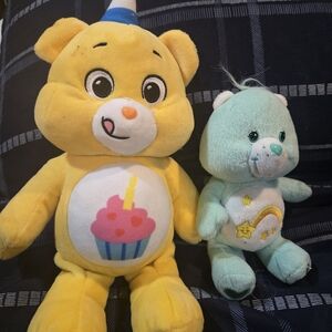 Care Bears Yellow and Green Plush Duo